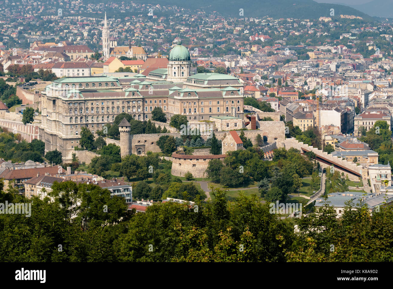 Il famoso Castello di Buda in Ungheria a Budapest in una bella giornata. Foto Stock