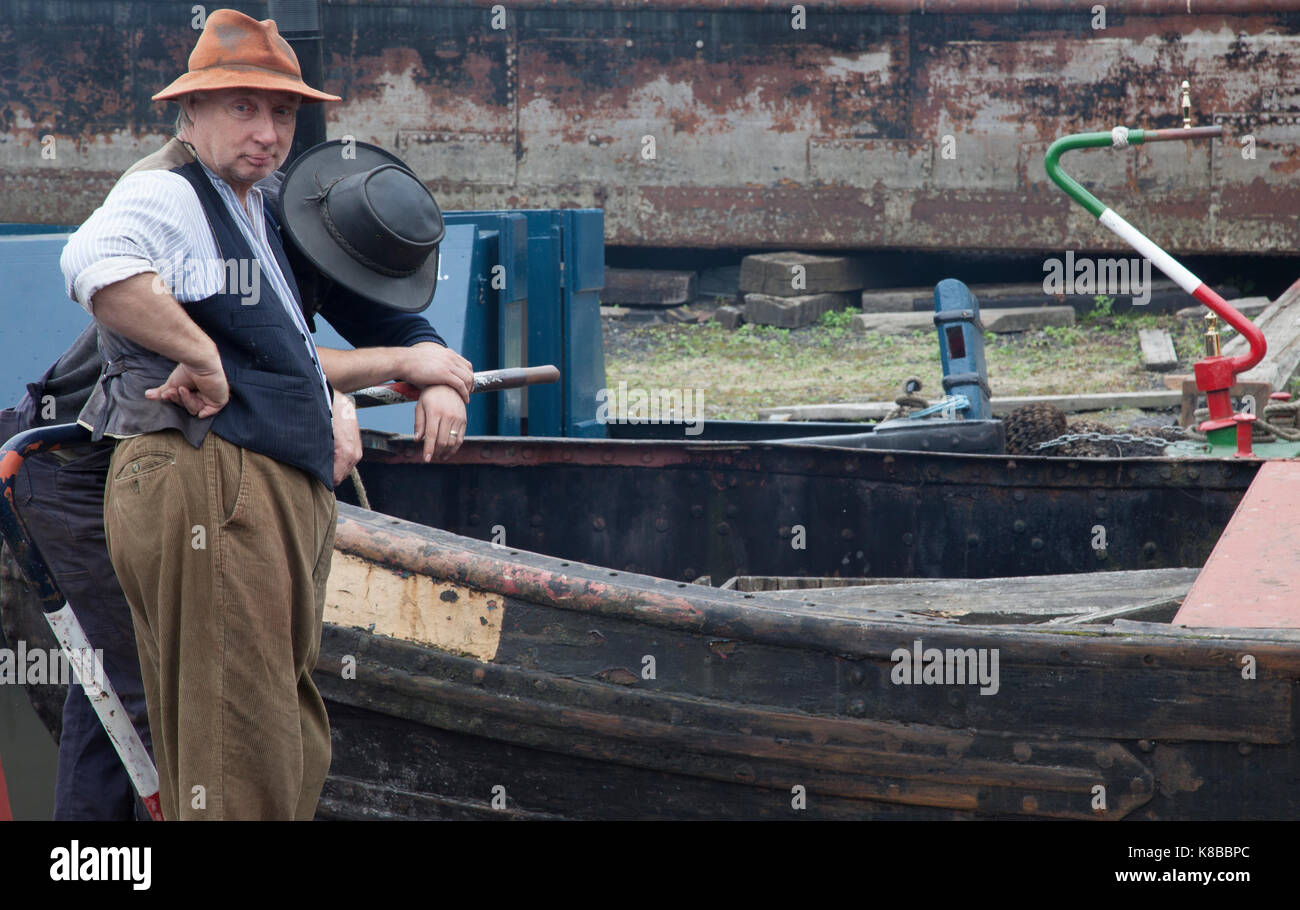 Canal boatman black country museum Foto Stock