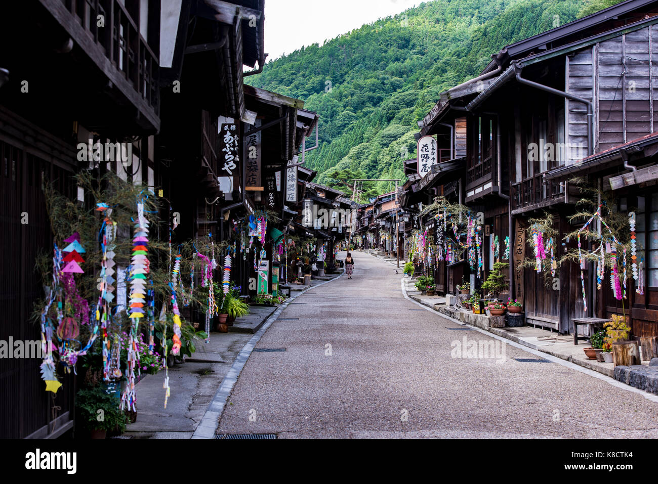 Tanabata ornamento, narai juku, Prefettura di Nagano, Giappone Foto Stock