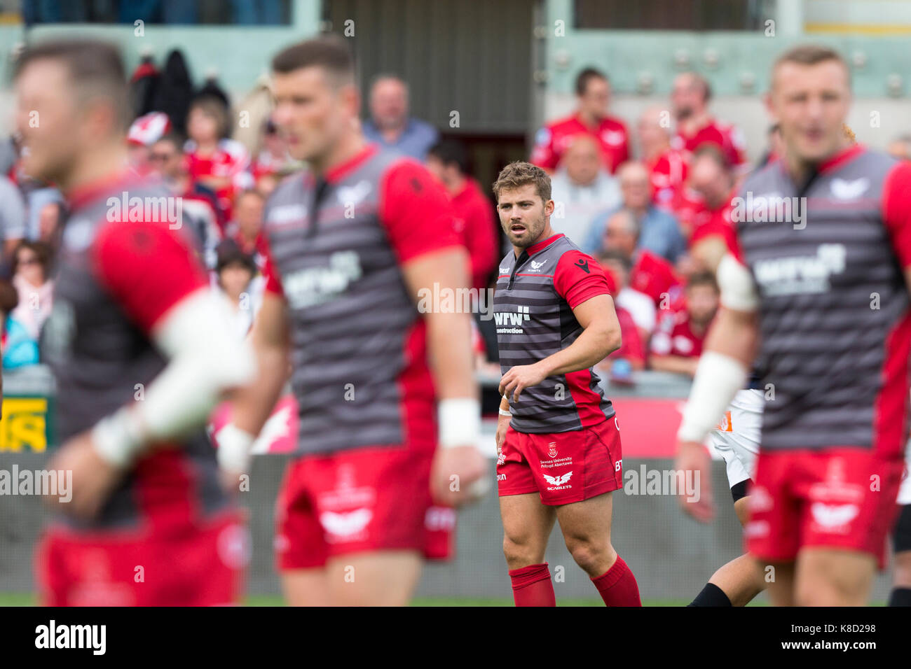 Scarlets giocatore di rugby Leigh Halfpenny Foto Stock