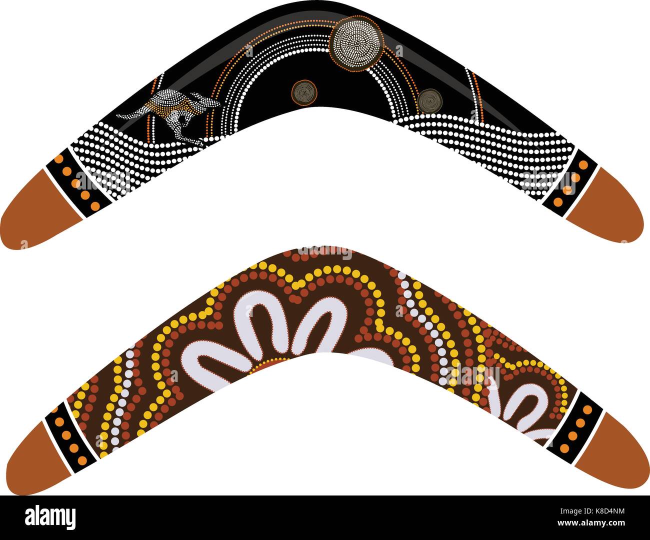 Boomerang australiani vettore. Illustrazione Vettoriale