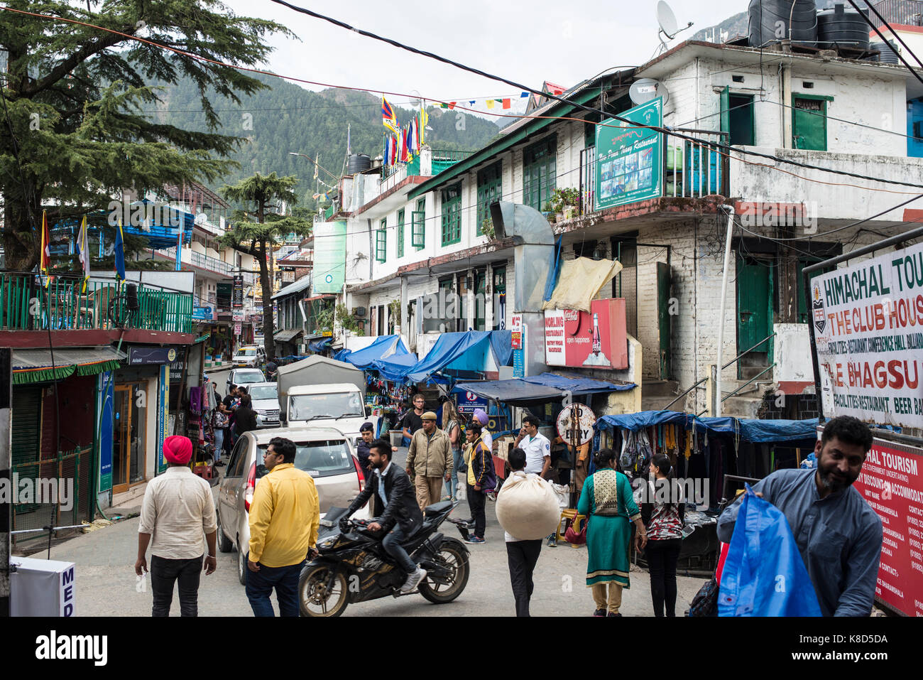 Centro di Mcleod Ganj, India Foto Stock