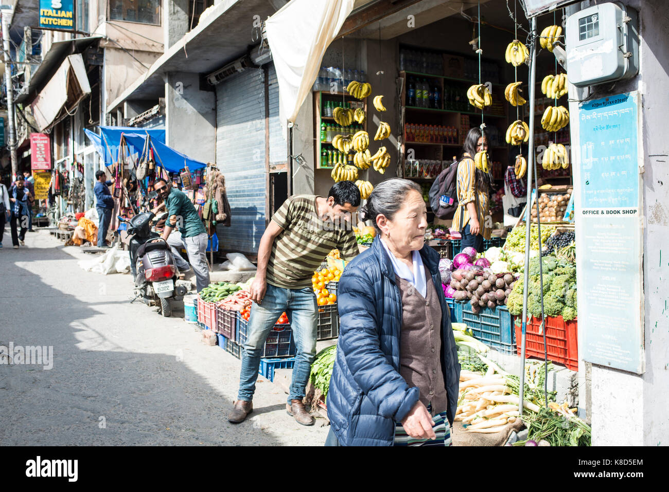 Centro di Mcleod Ganj, India Foto Stock