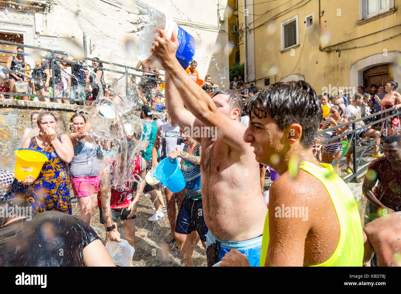 Un'Chiena water festival in Campania, Italia Foto Stock