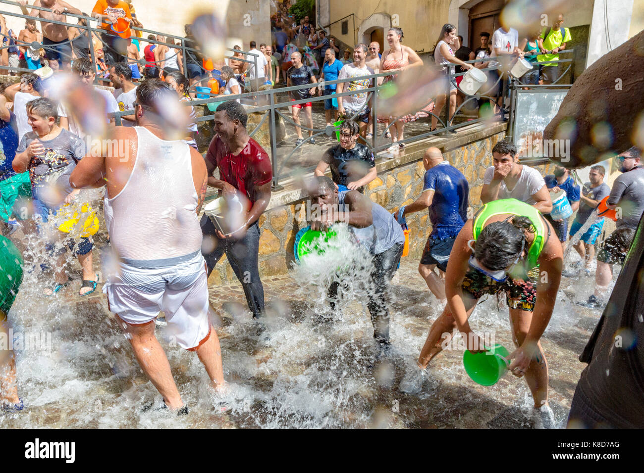 Un'Chiena water festival in Campania, Italia Foto Stock