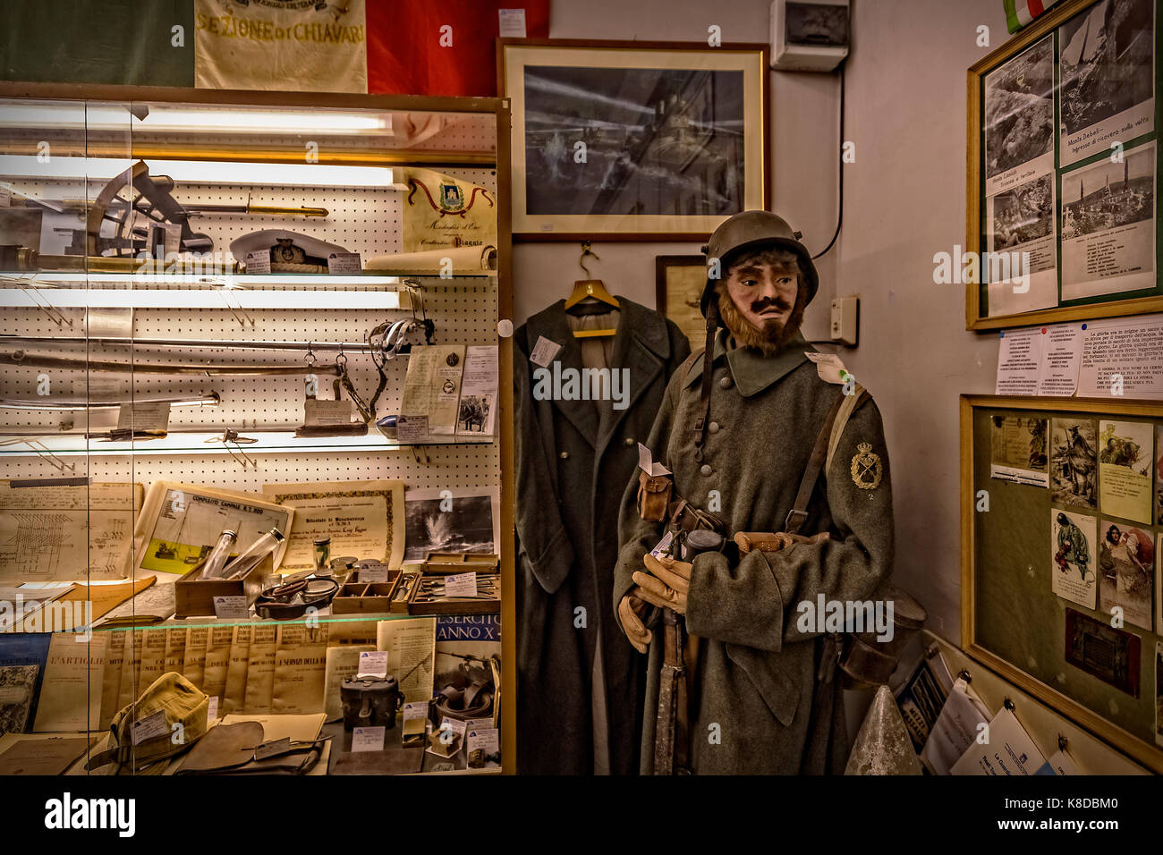 Italia Liguria Chiavari Società economia di Chiavari - Museo dei combattenti della prima e seconda guerra mondiale Foto Stock