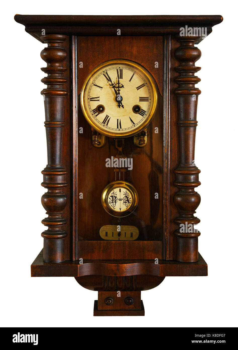 Orologio a parete vintage. Alla fine del XIX secolo. Foto Stock