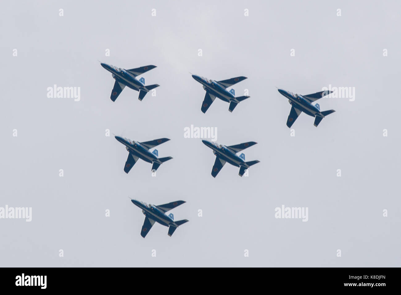 Il Giappone Aria forza di autodifesa aerobatic team di dimostrazione impulso blu Foto Stock