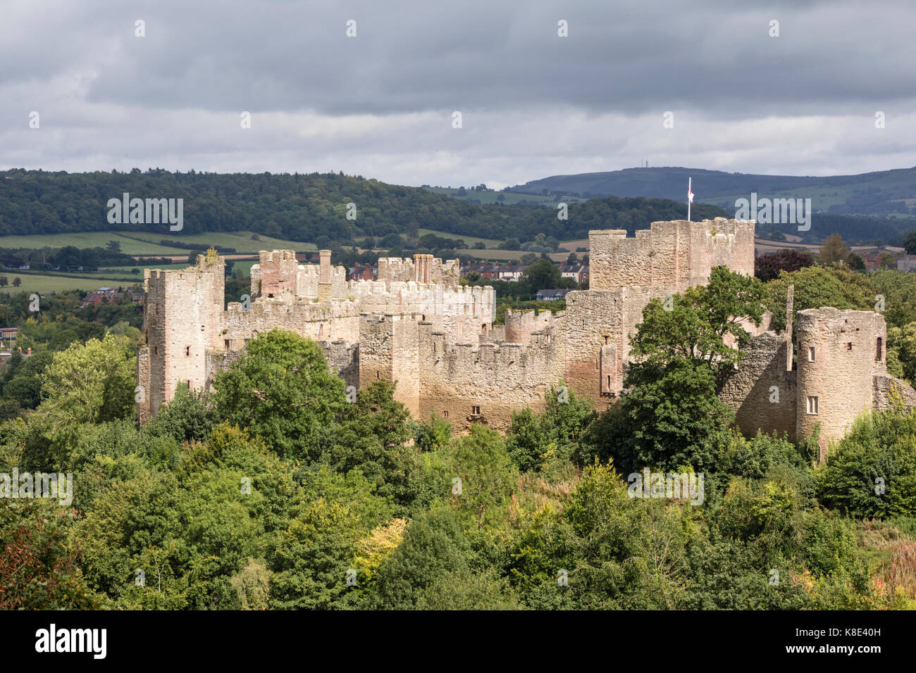 Ludlow Castle, Ludlow, Shropshire, Inghilterra, Regno Unito Foto Stock