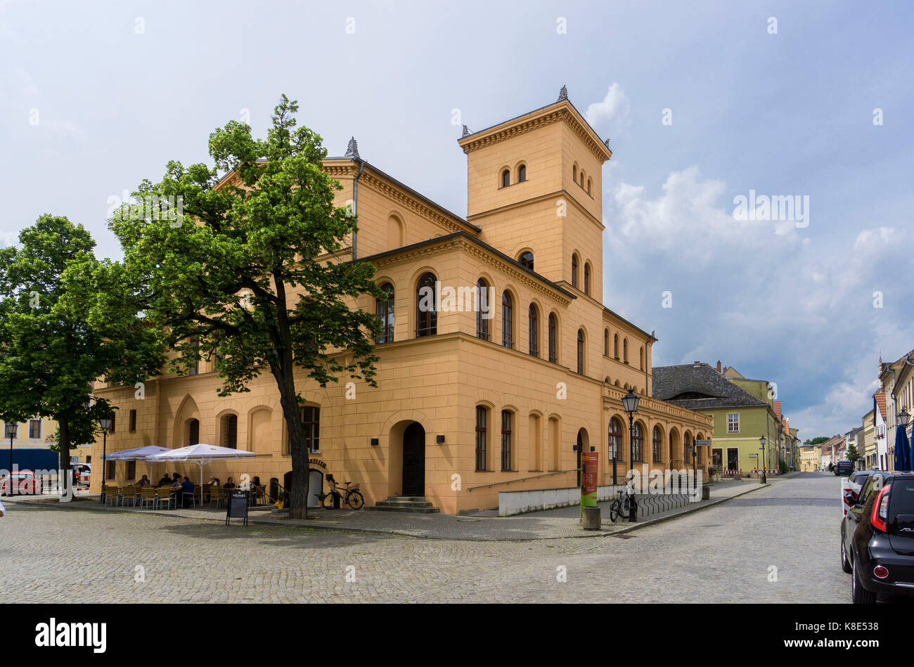 Luckau, mercato, klasszistisches city hall, Marktplatz, klasszistisches rathaus Foto Stock