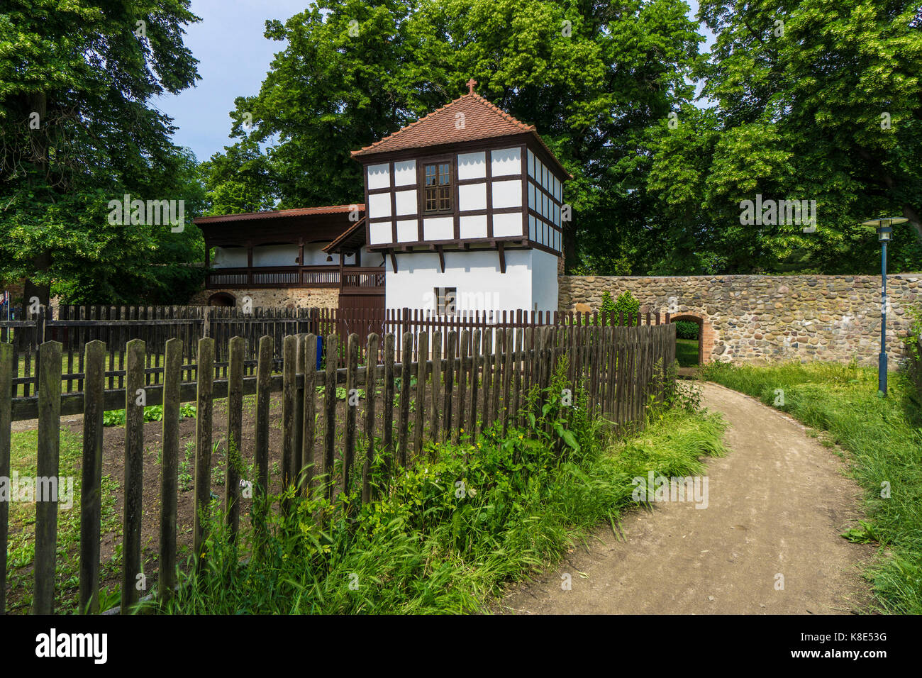 Luckau, la piccola casa di Napoleone vicino alle mura della città, Napoleonhaeuschen an der Stadtmauer Foto Stock