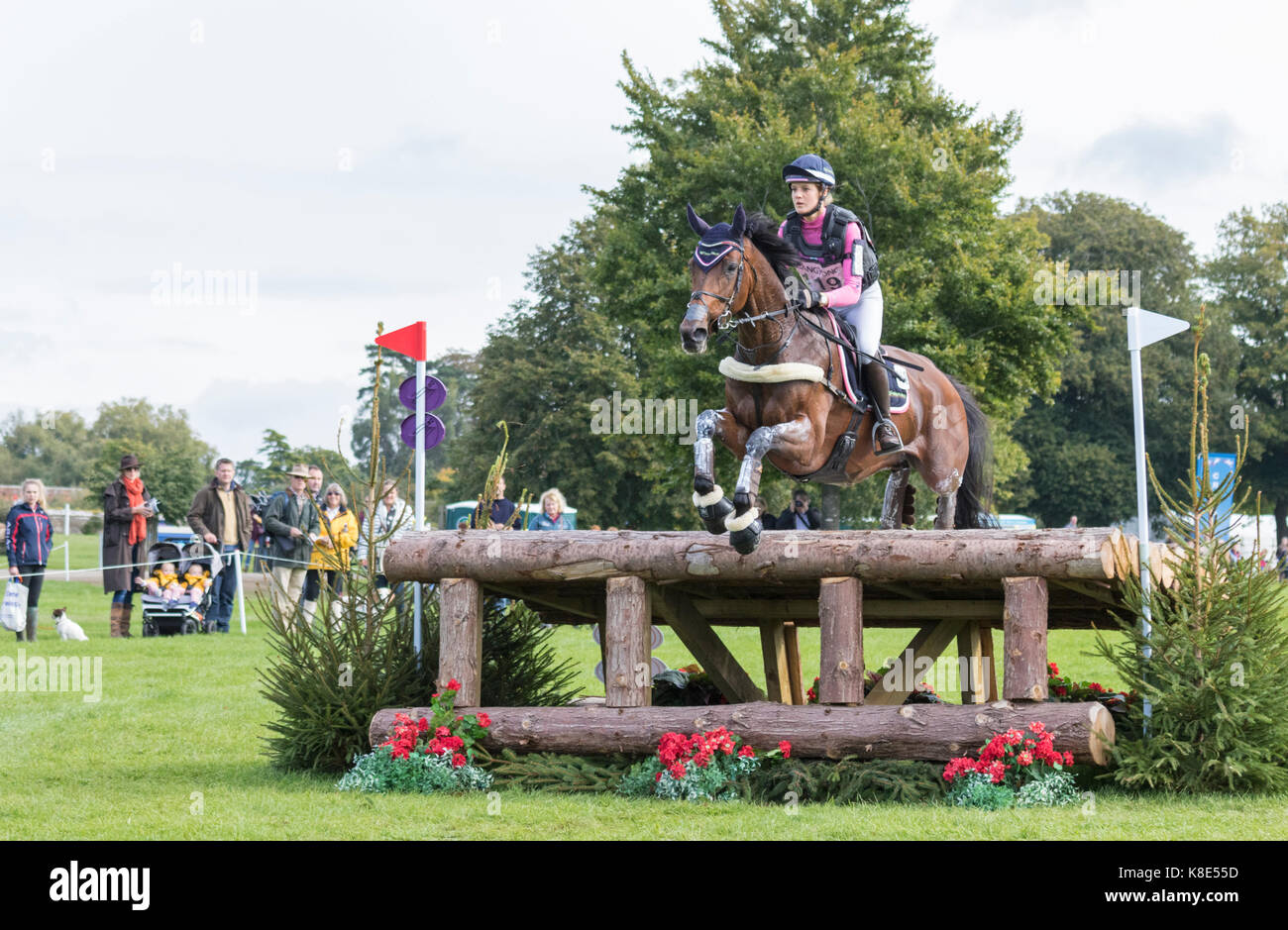 Clara Loiseau su Ultramaille, Blenheim Palace International Horse Trials 16 Settembre 2017 Foto Stock