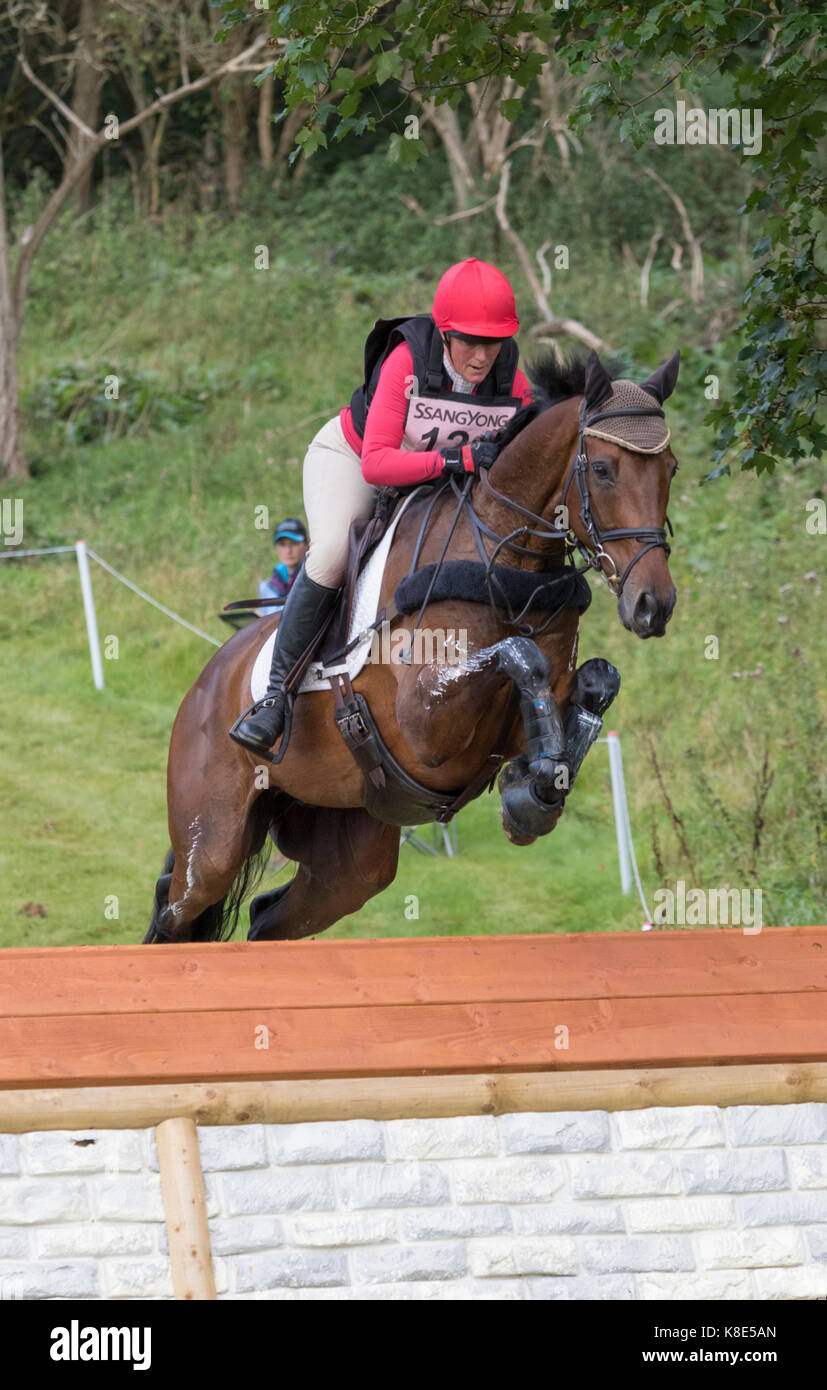 La Georgia Balla su WONHAM cosa successiva, il Palazzo di Blenheim International Horse Trials 16 Settembre 2017 Foto Stock