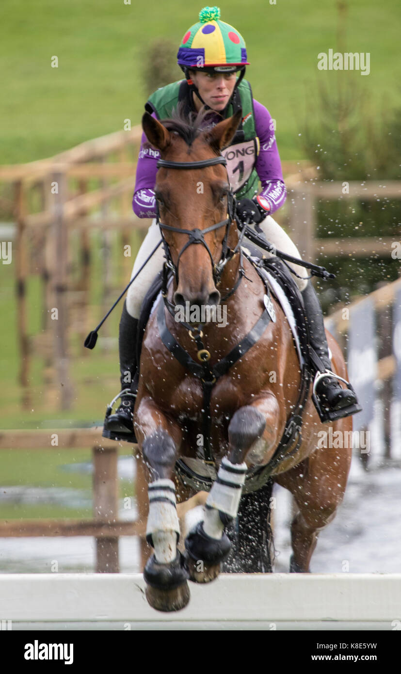 Emily Philp su camembert, SsangYong Blenheim Palace International Horse Trials 16 Settembre 2017 Foto Stock