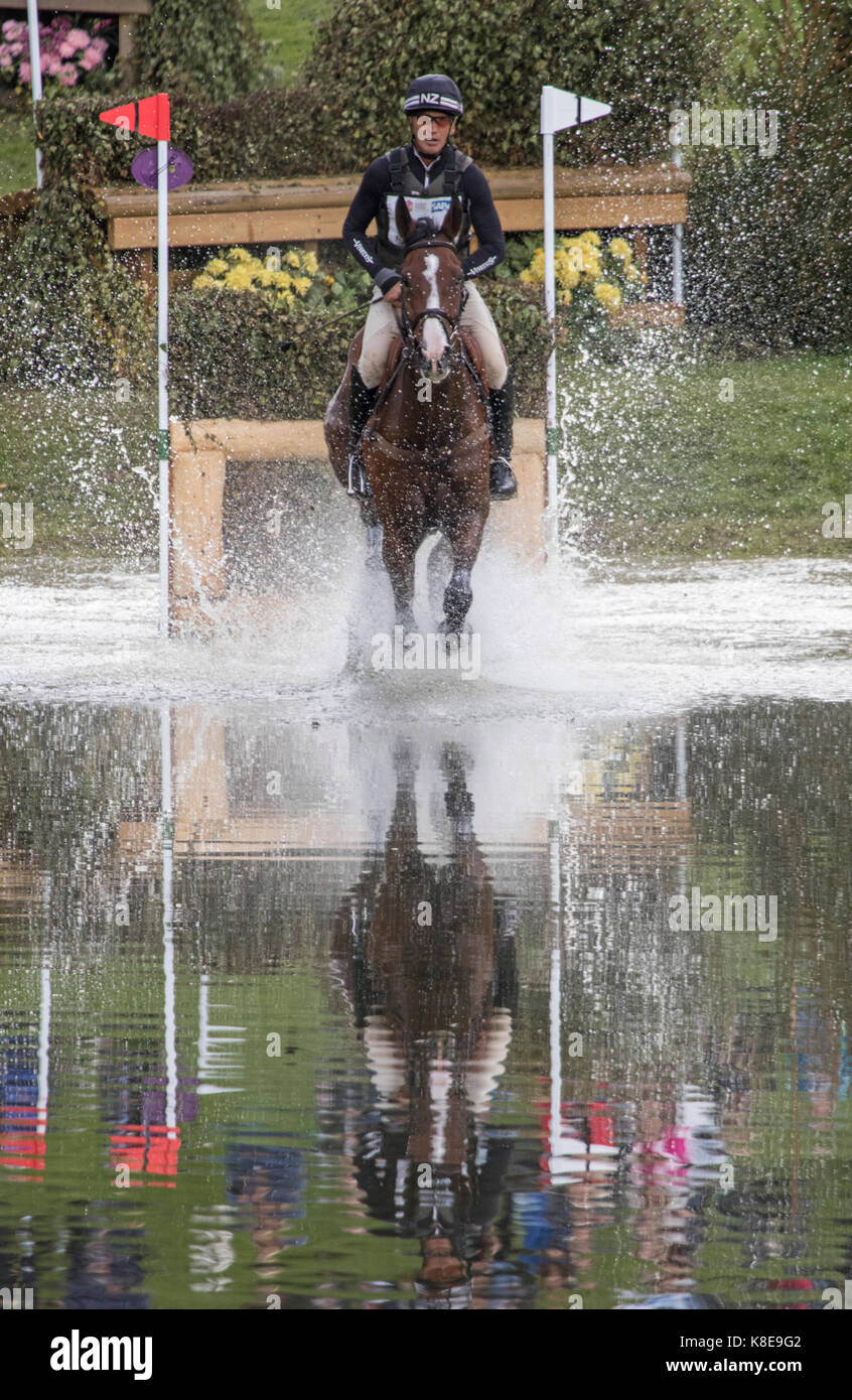 Andrew Nicholson su JET SET IV, SsangYong Blenheim Palace International Horse Trials 16 Settembre 2017 Foto Stock