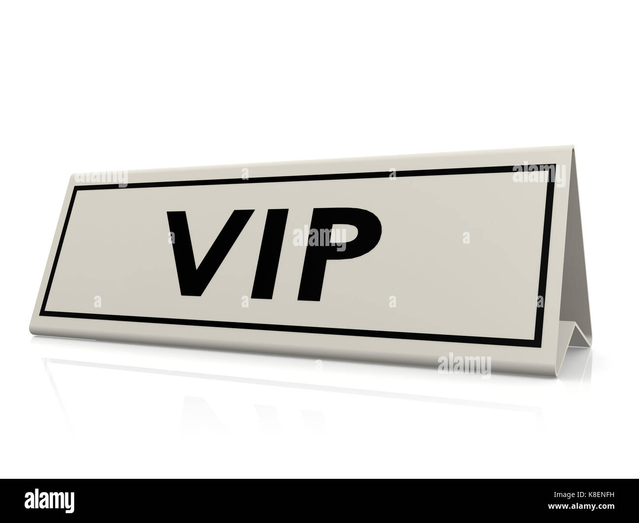 Tabella vip segno immagine con hi-res resa grafica che può essere utilizzata per qualsiasi graphic design. Foto Stock