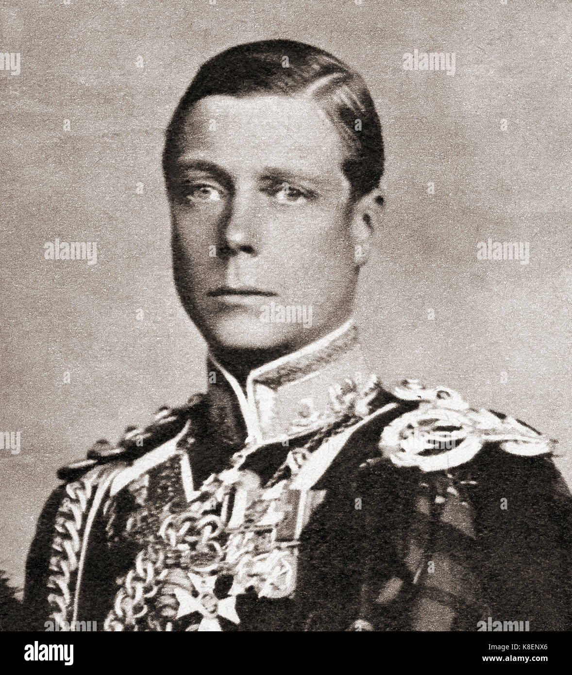 Il Principe di Galles nel 1935. Più tardi Edward VIII , Edward Albert Christian George Andrew Patrick David; più tardi il Duca di Windsor, 1894 a 1972. Re del Regno Unito e signorie del Commonwealth britannico, e l'imperatore di India, dal 20 gennaio 1936 fino alla sua abdicazione 11 dicembre 1936. Foto Stock