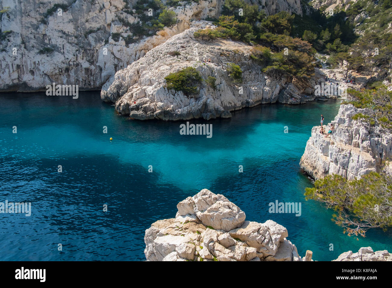 Calanque de sugiton,calanques national park, sud della Francia Foto Stock