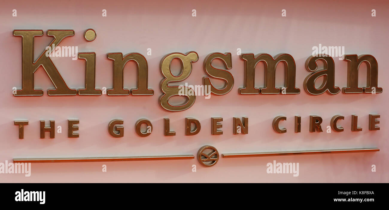 Leicester Square Londra, Regno Unito. Xviii Sep, 2017. Il kingsman: il golden circle premiere mondiale a Londra. Credito: dinendra haria/alamy live news Foto Stock