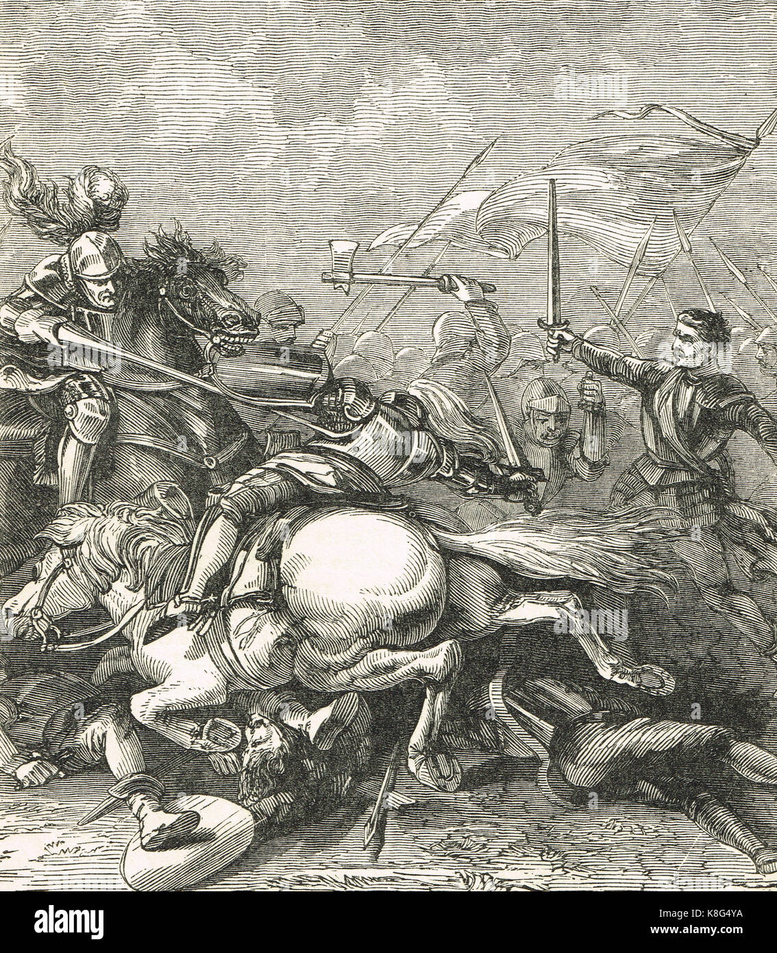 La battaglia di Flodden, 9 settembre 1513 Foto Stock