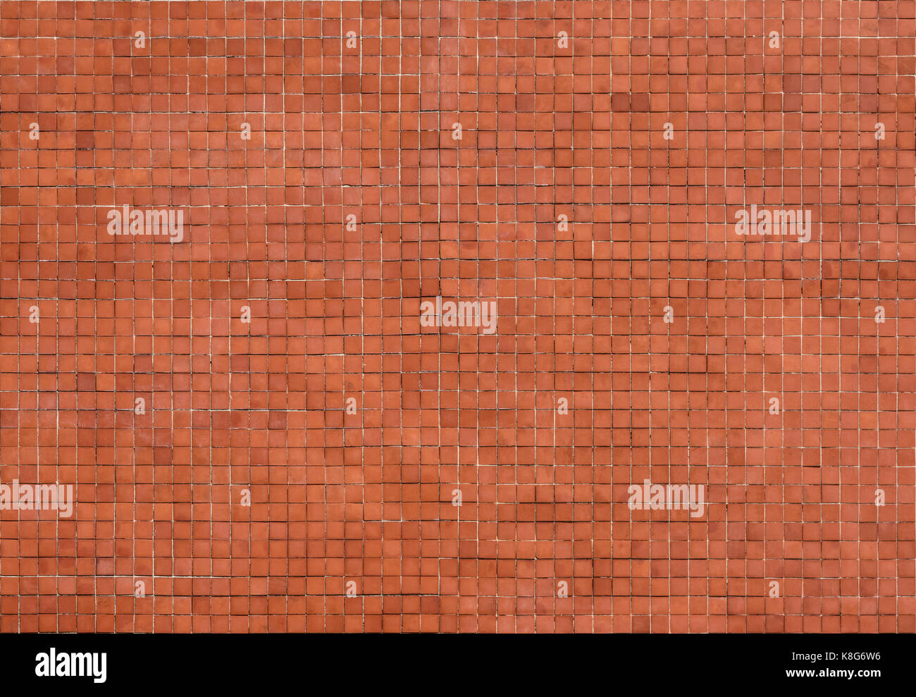 Tegole rosse sulla parete texture Foto Stock