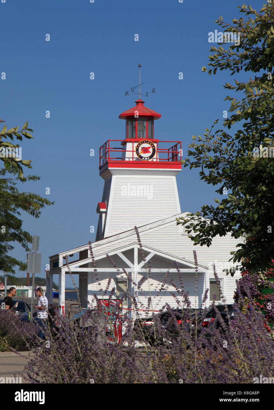 Canada, Quebec, Trois-Rivires, Parc Portuaire, porto, faro, Foto Stock