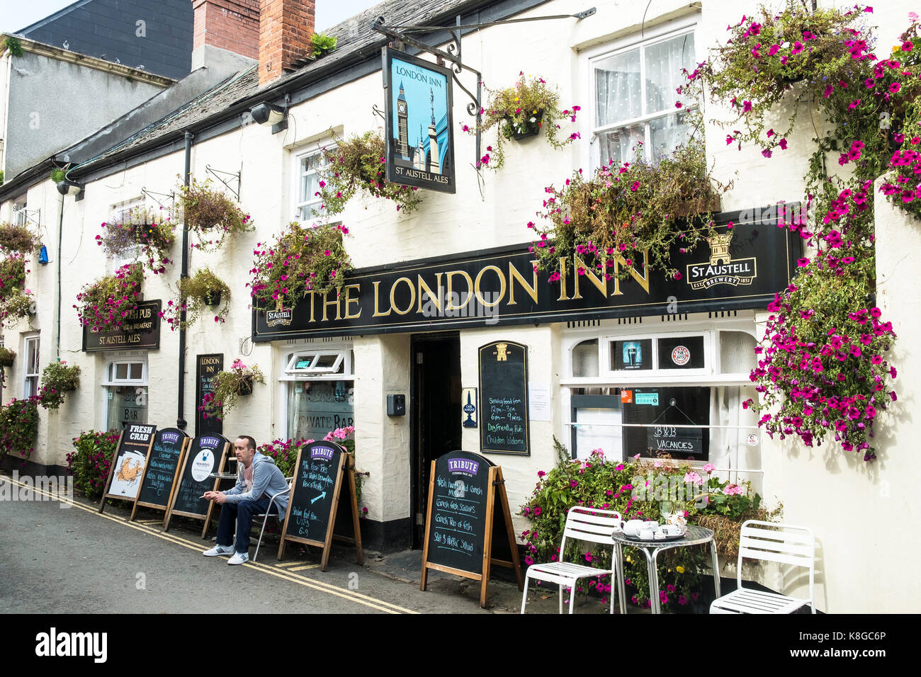 Storico pub - lo storico london inn public house a Padstow sulla North Cornwall coast. Foto Stock