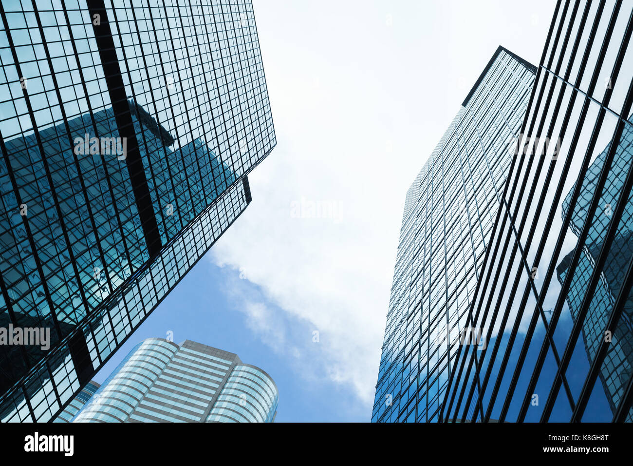 Skyline con business grattacieli, alto-aumento edifici per uffici a Hong kong city Foto Stock