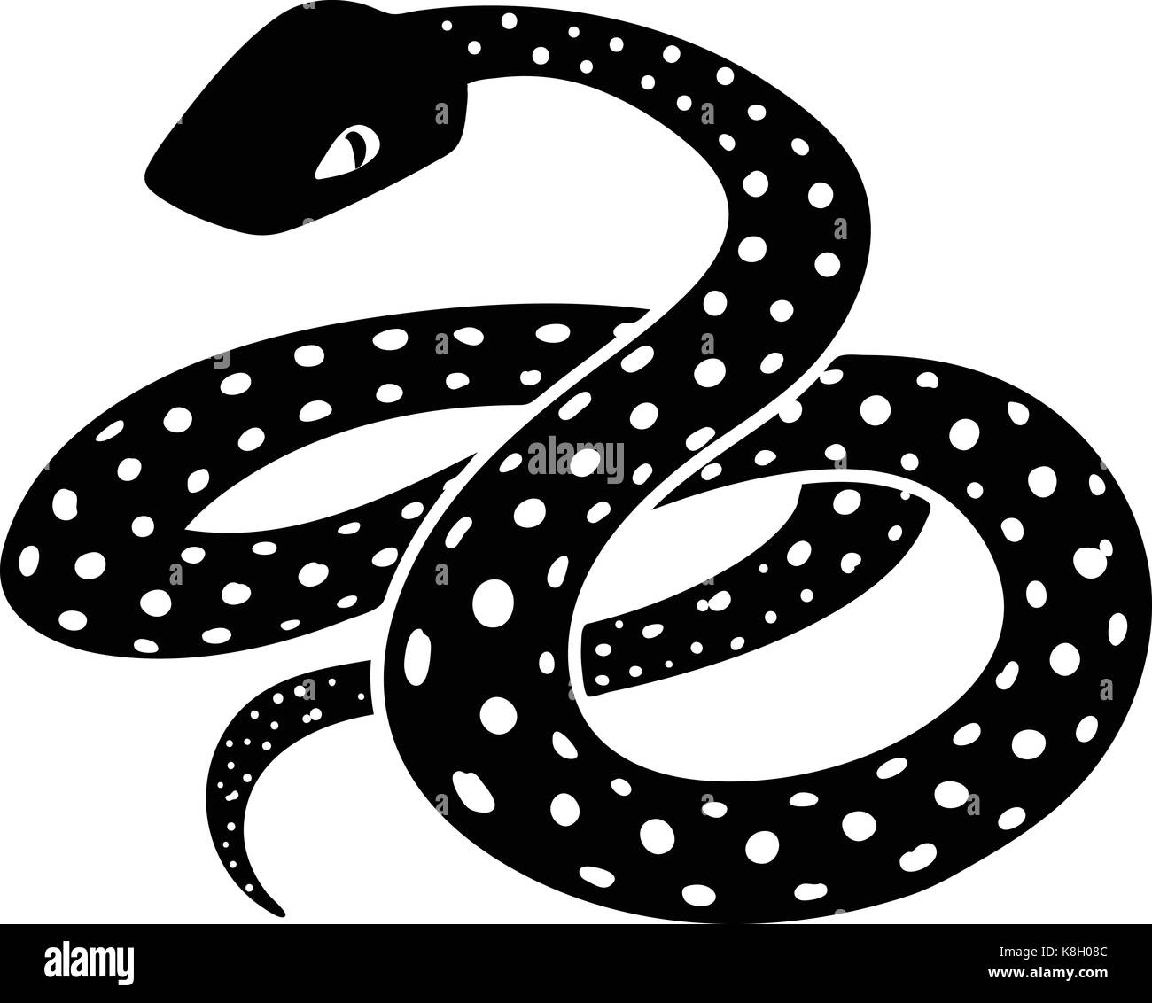 Kingsnake messicano, icona di stile semplice Illustrazione Vettoriale
