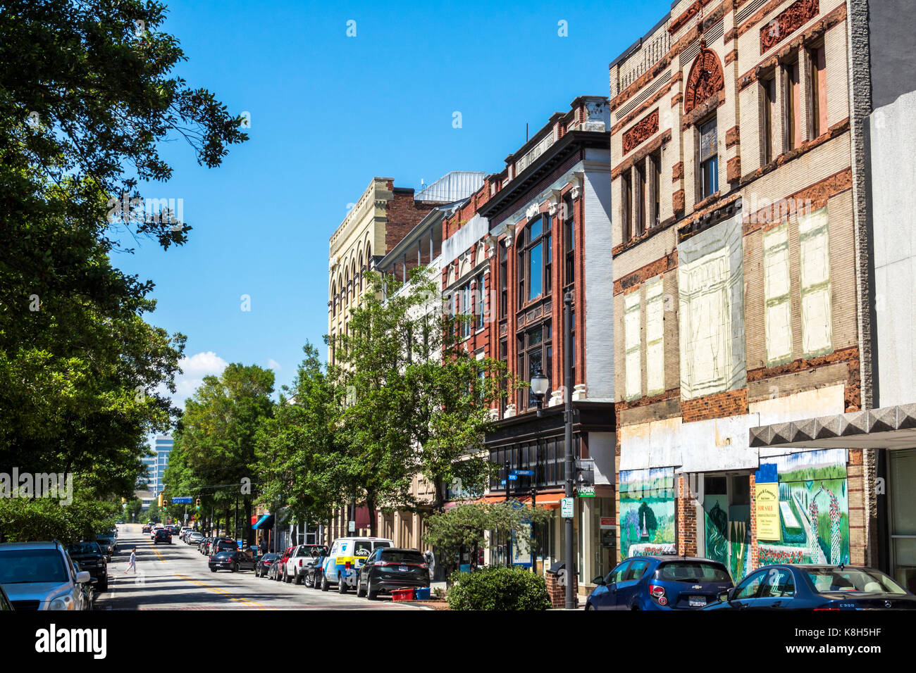 Wilmington North Carolina, North Front Street, quartiere storico, centro, edifici, affari, negozi, NC170518017 Foto Stock