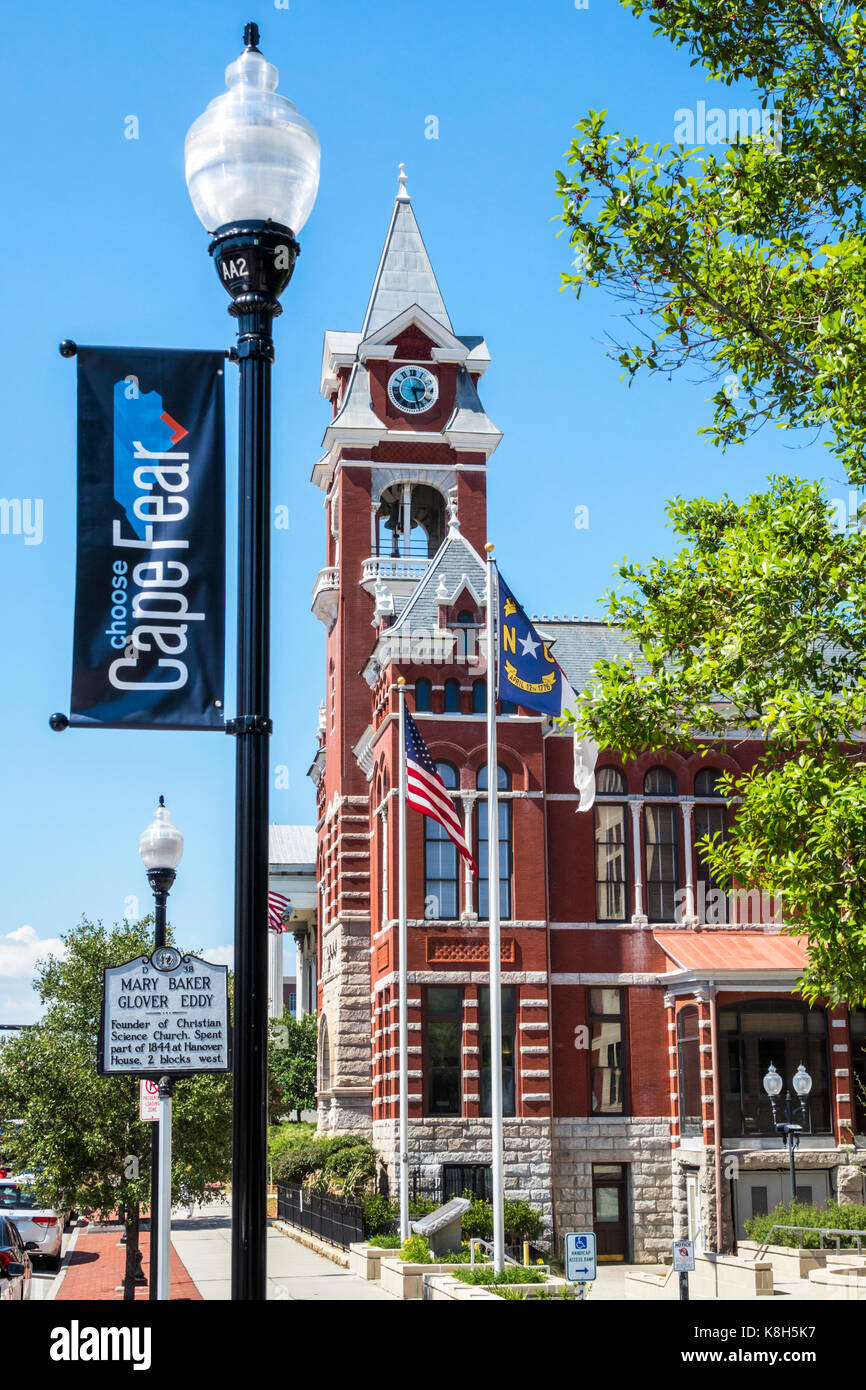 Wilmington North Carolina, North 3rd Street, quartiere storico, New Hanover County Courthouse, esterno, Alfred Eichberg, rinascimento, architettura, N Foto Stock