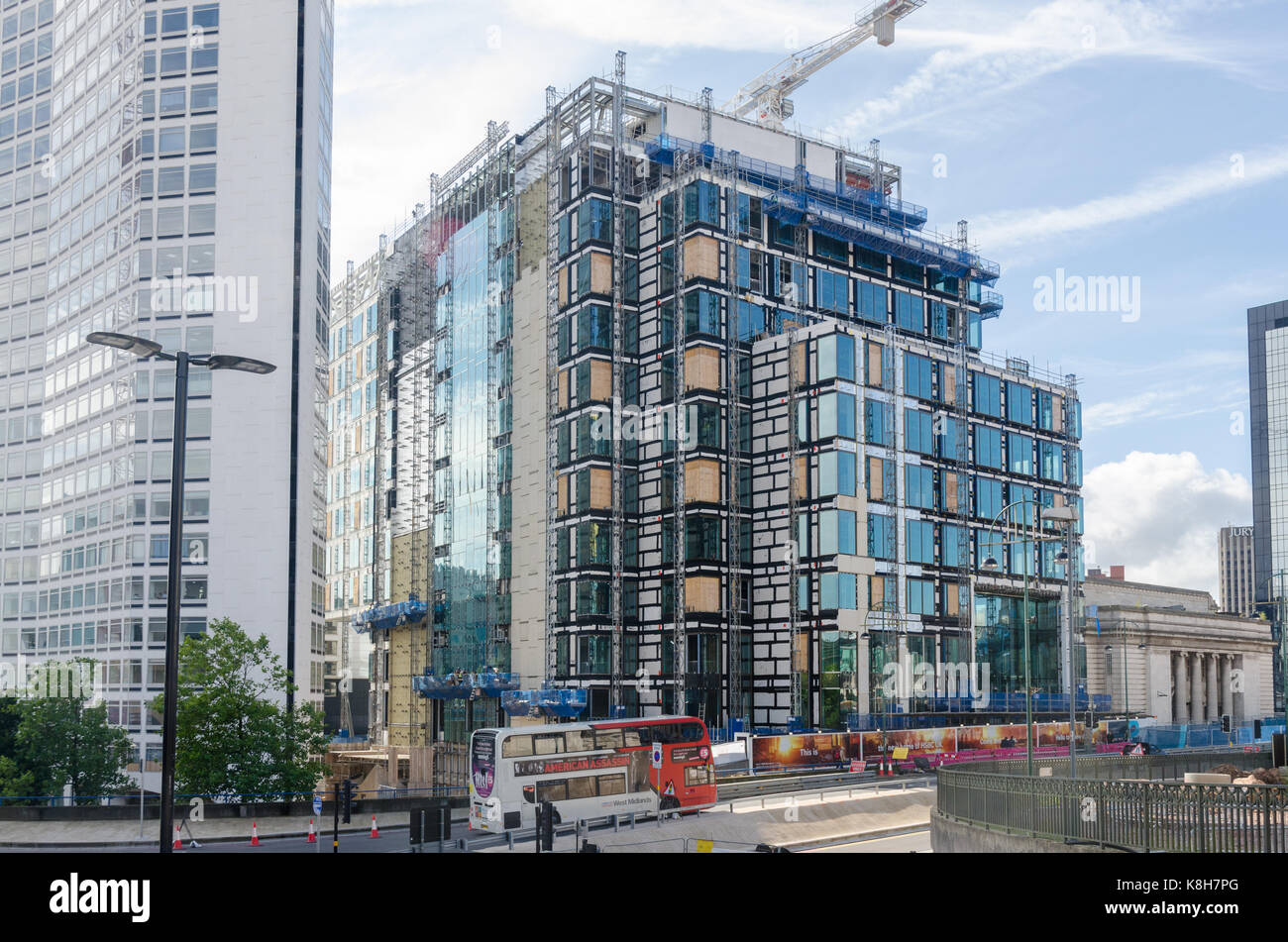 La nuova sede centrale di Birmingham di HSBC Bank in costruzione in Broad Street, Birmingham Foto Stock