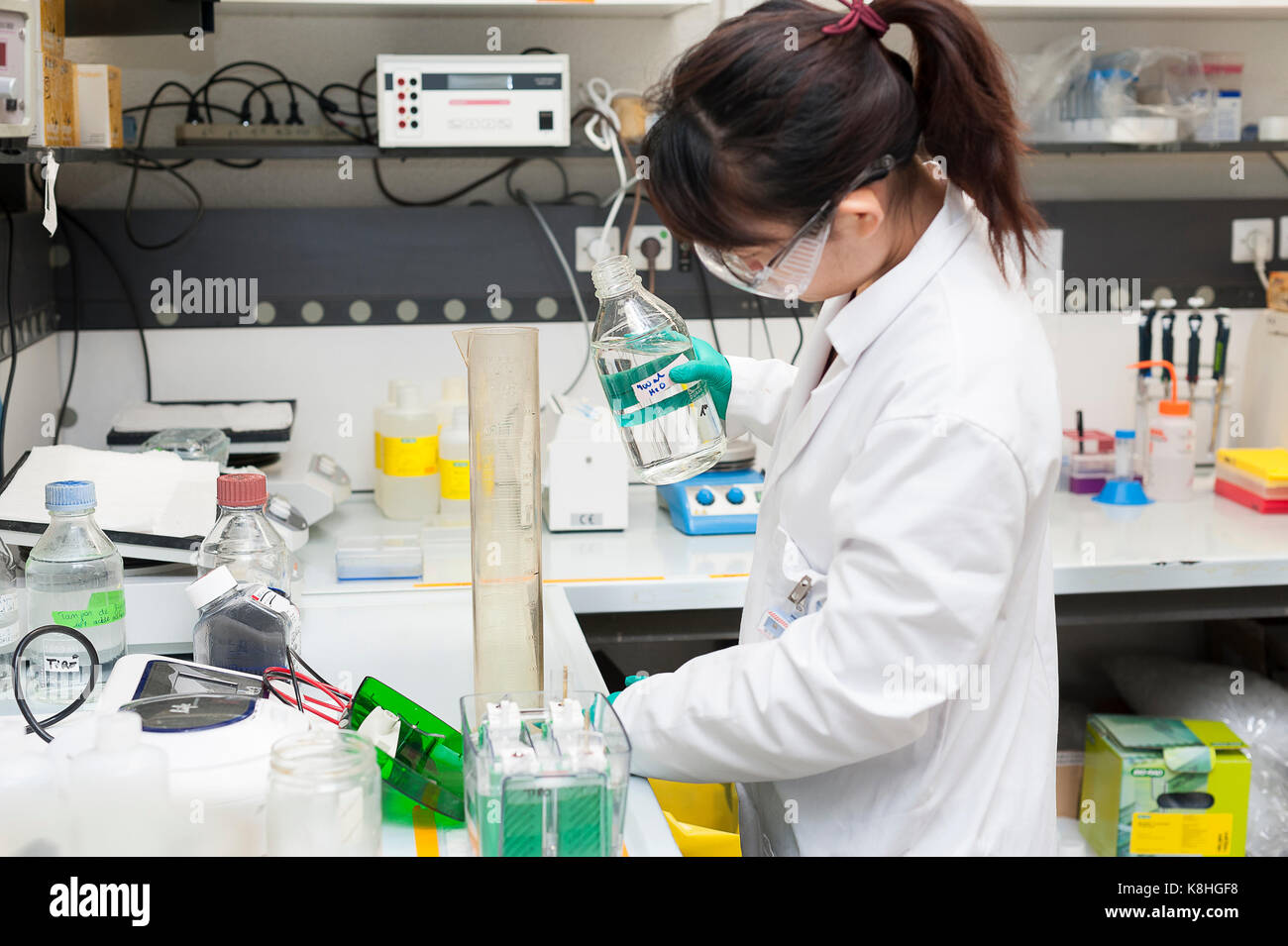 La ricerca sul cancro Foto Stock