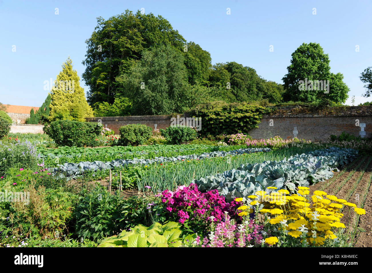 Varengeville-sur-Mer, nel "Pays de caux' area: giardino del Chateau de Miromesnil, dove Guy de Maupassant nasce Foto Stock