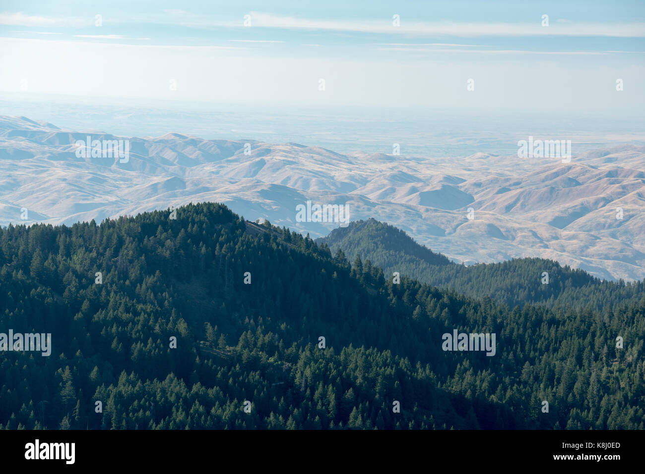 Vista dal vertice dei grandi Lookout Mountain in oregon orientale. Foto Stock