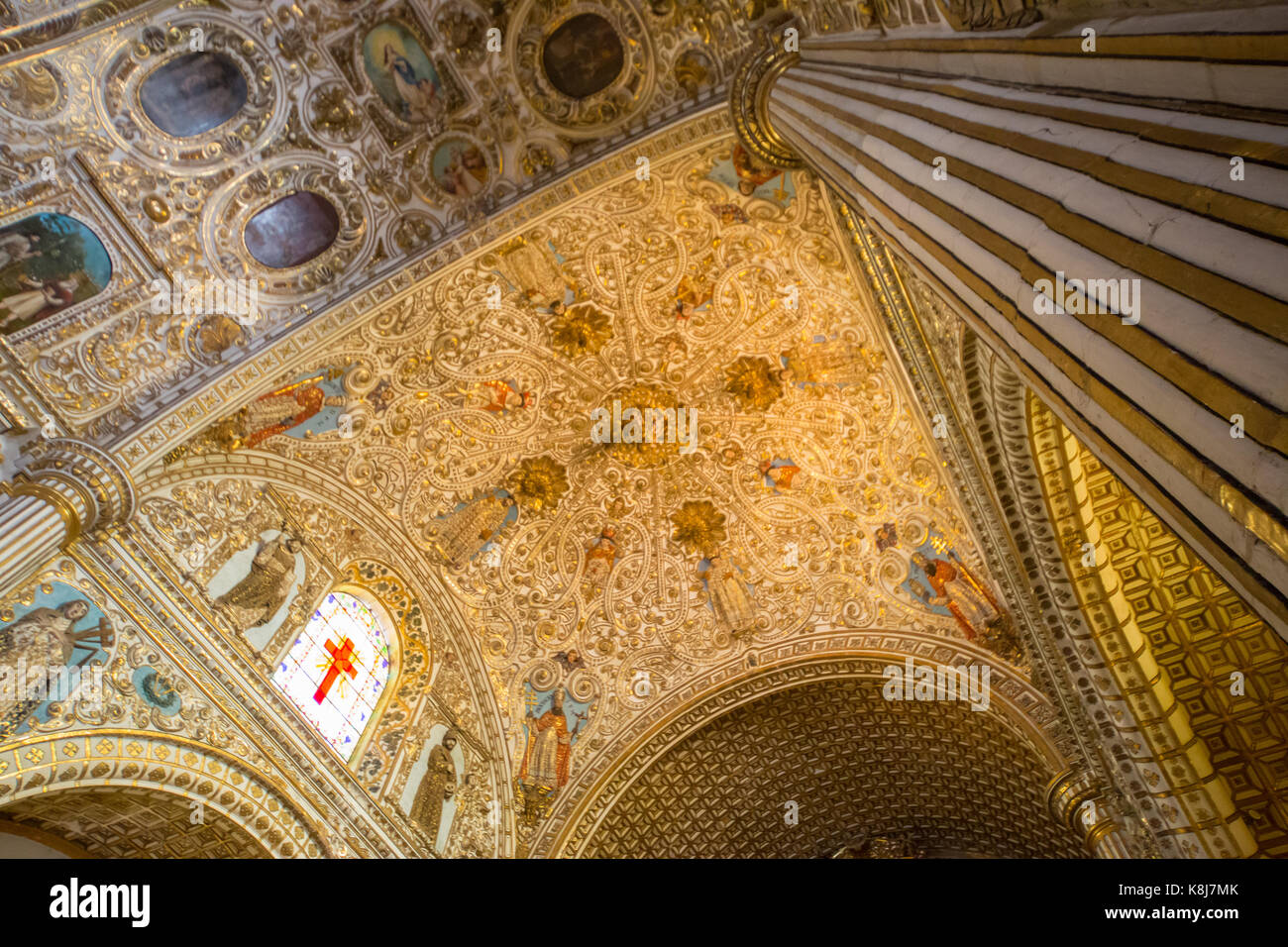 Interno del Templo de Santo Domingo nella città di Oaxaca, Messico Foto Stock