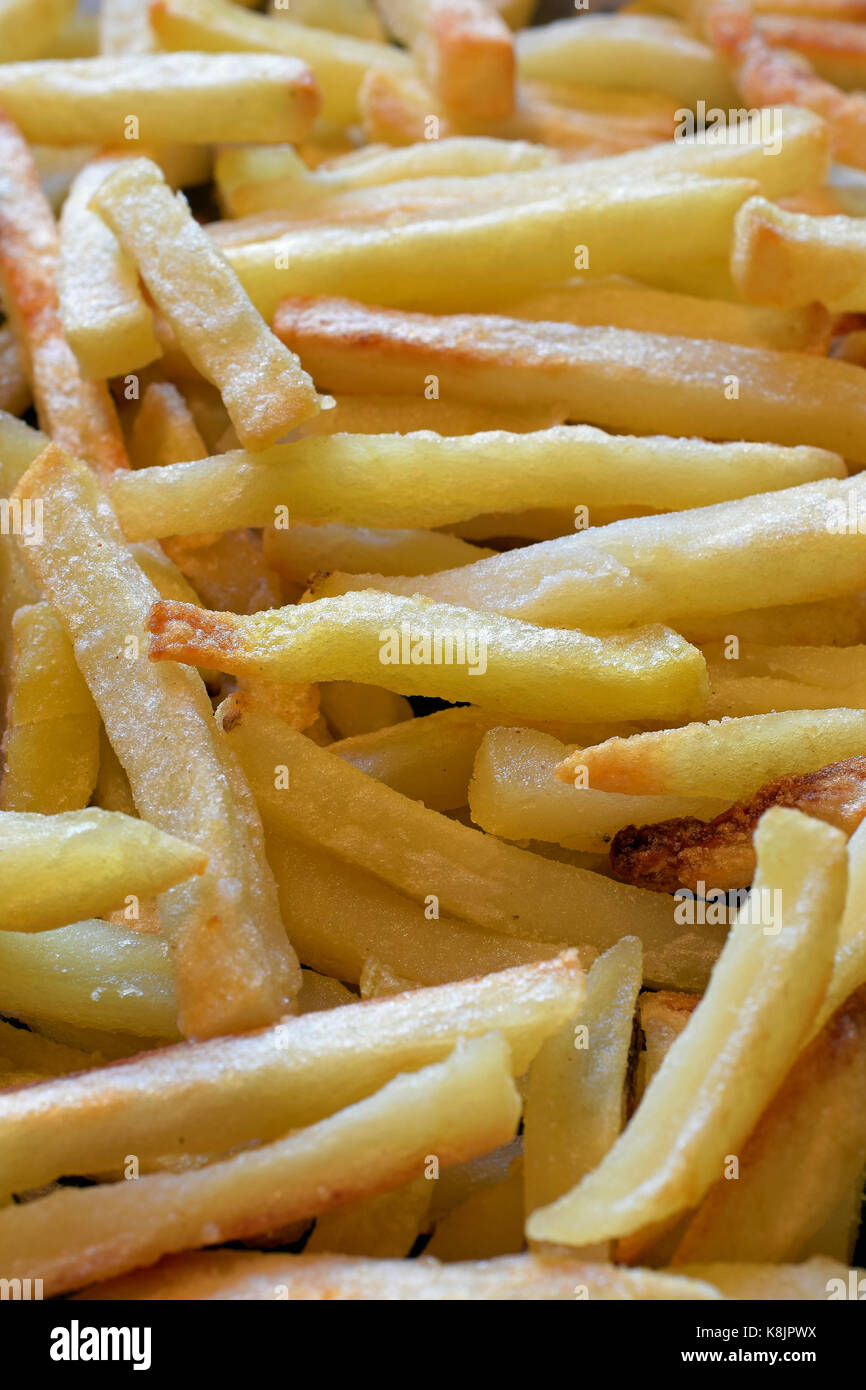 Patate fritte close up Foto Stock