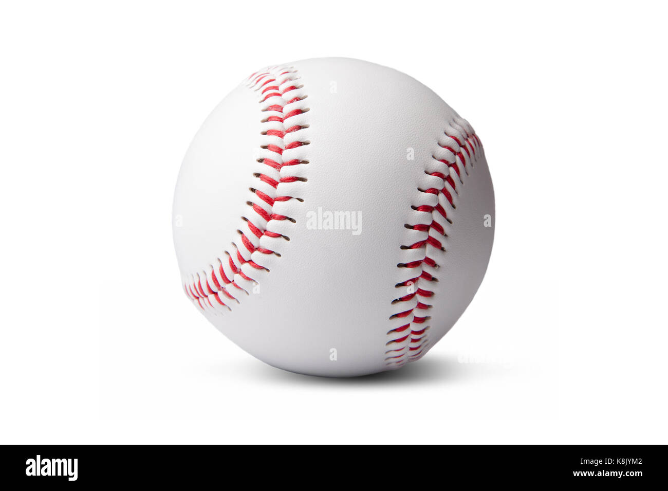 Il baseball isolato su uno sfondo bianco Foto Stock