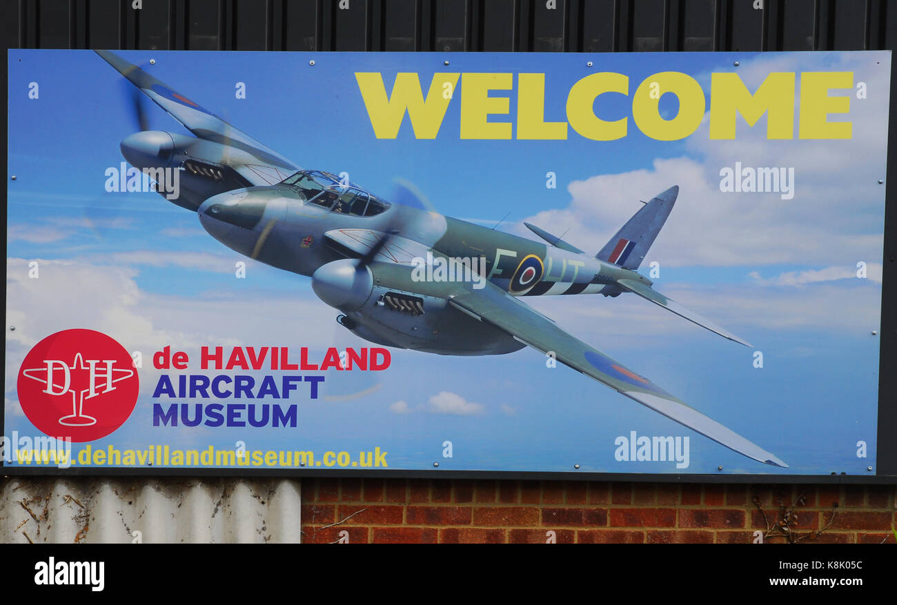 Regno Unito, shenley, Londra prendere per Colney, il de Havilland museo di aeromobili Foto Stock