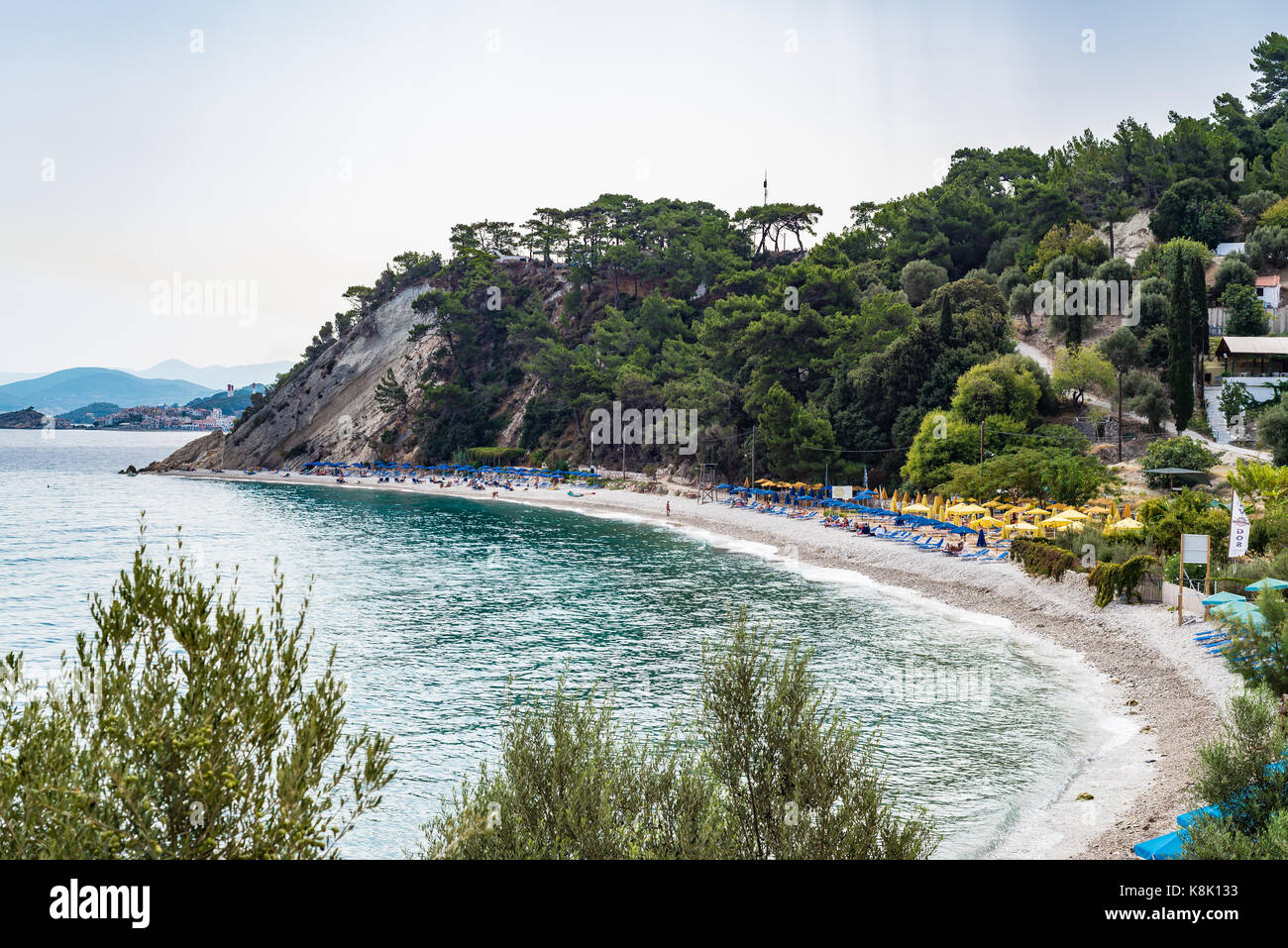 Isola di Samos, Grecia - 18 Settembre 2016: Tsamadu Beach, Samos, Grecia Foto Stock