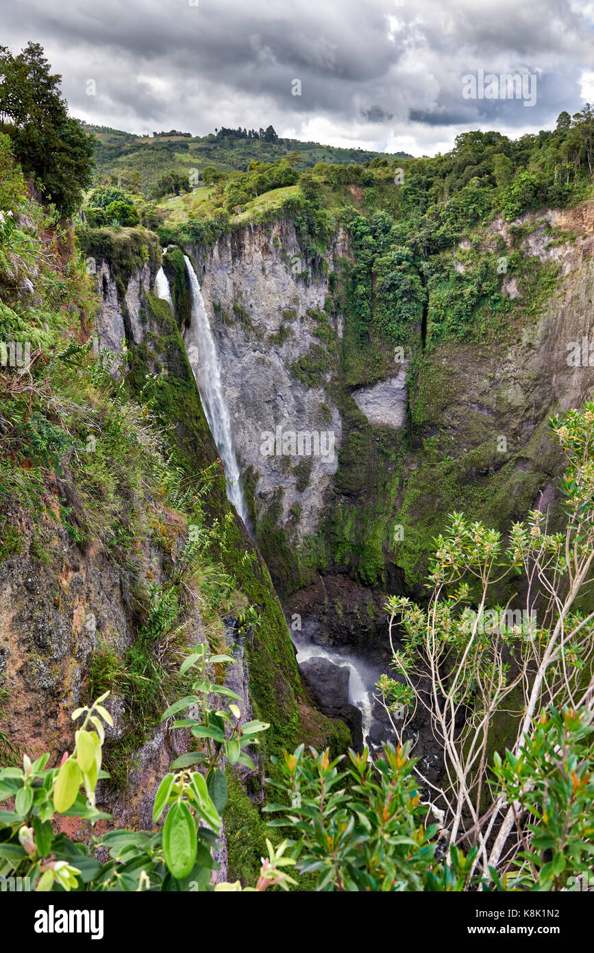 Salto El Mortino, Mortino cascata, San Agustin , Colombia, Sud America Foto Stock