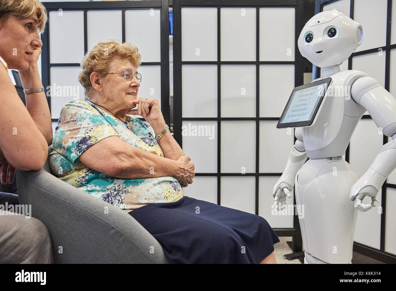 Ricerca robot Foto Stock