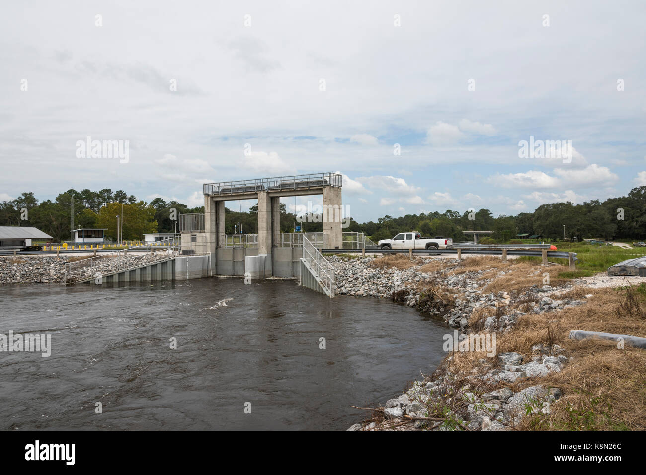 Moss Bluff bloccare e diga Marion County Florida Foto Stock