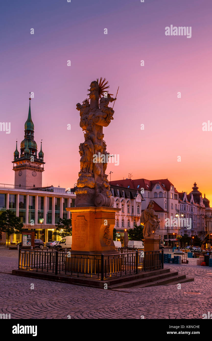 Cavolo Piazza del Mercato nel centro storico della città di Brno in Repubblica Ceca. Foto Stock