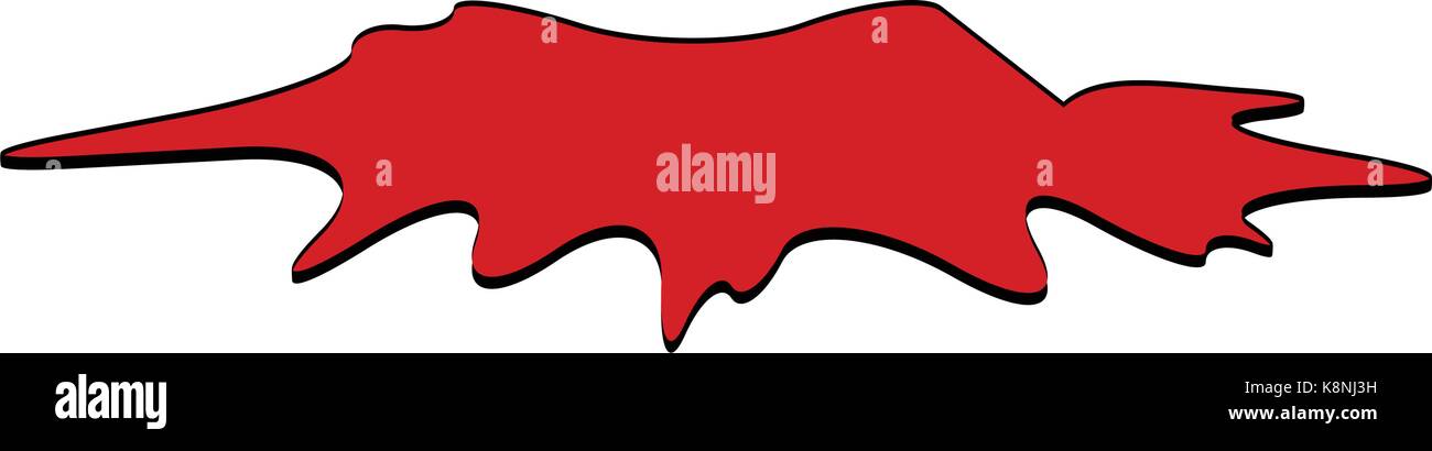 Sangue stillicidio isolato su bianco. Goccia di sangue vettore Illustrazione Vettoriale