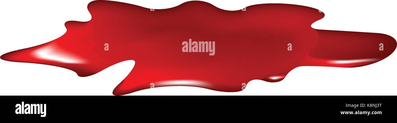 Vector pozza di sangue isolati su sfondo bianco, rosso plash di sangue Illustrazione Vettoriale