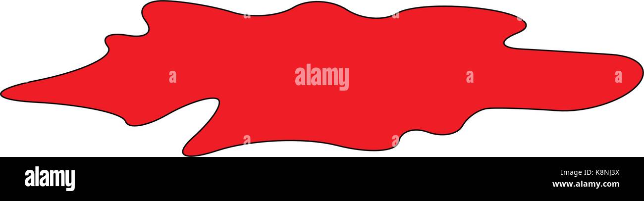 Vector pozza di sangue isolati su sfondo bianco, rosso plash di sangue Illustrazione Vettoriale