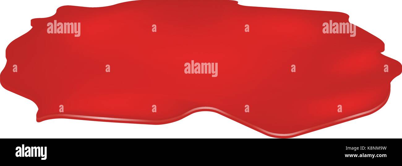 Pozza di sangue, luogo di omicidio, drop, Blot, macchia, rosso plash od il sangue. Illustrazione di vettore isolato su sfondo bianco. Illustrazione Vettoriale