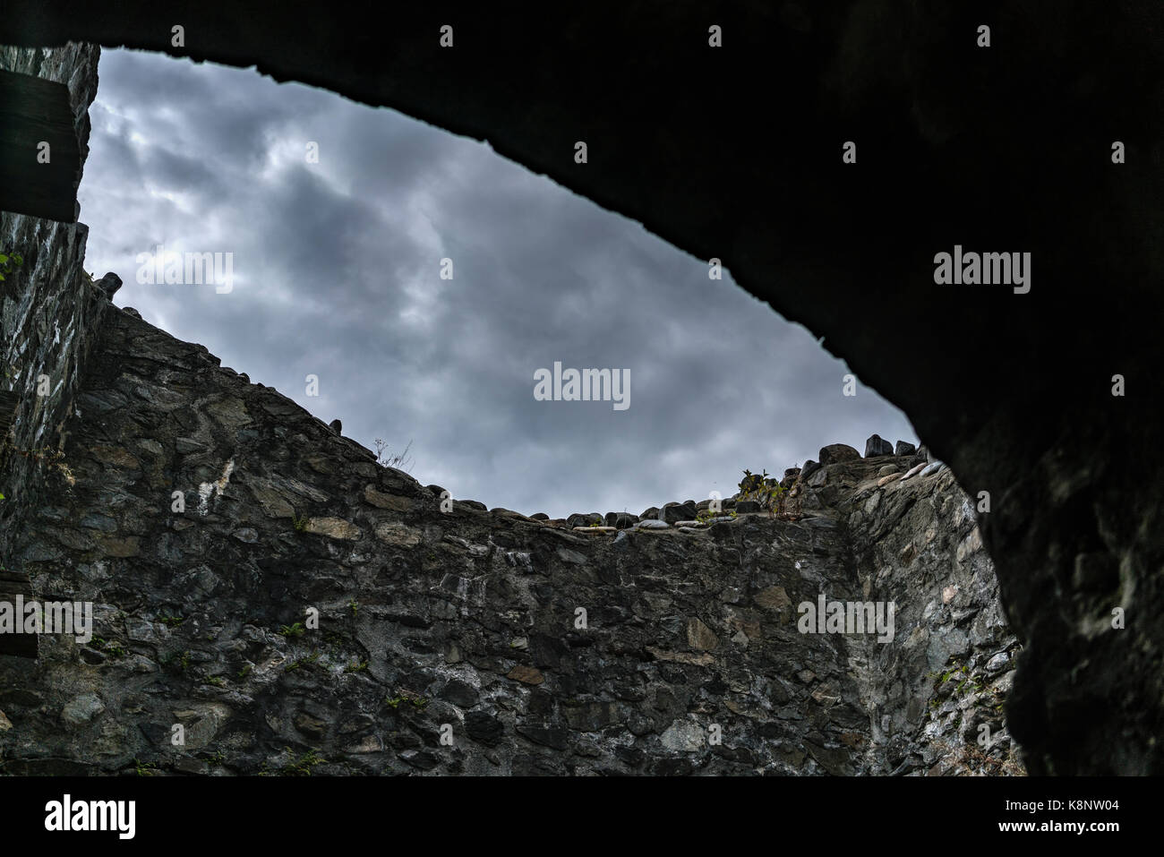 Immagine della Fortezza di Poienari - chiamato anche dracula rifugio di capananenii pamanteni Foto Stock