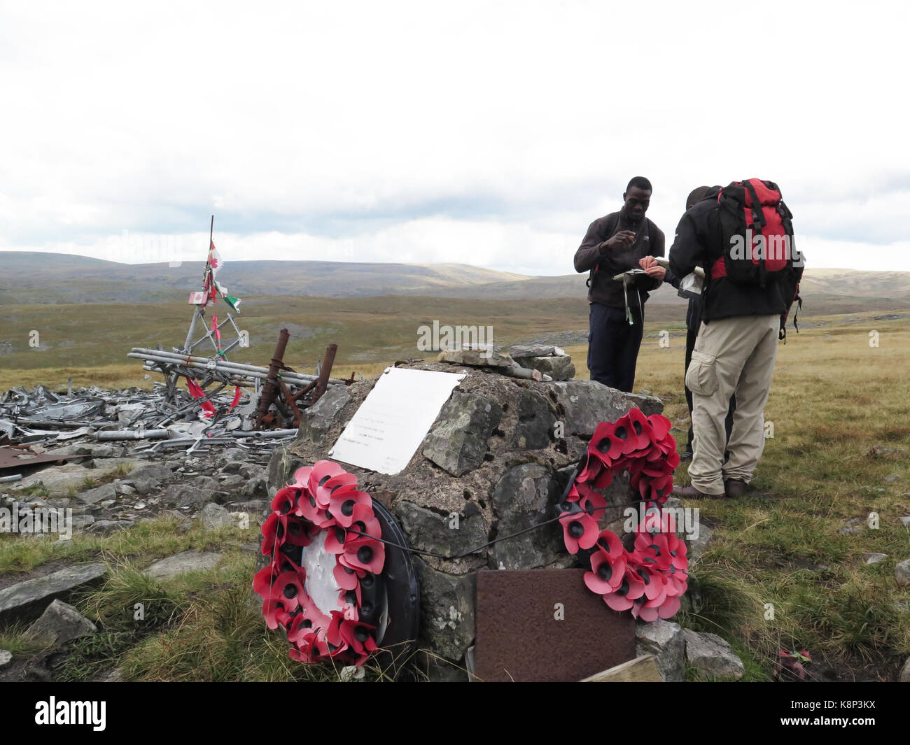 Parco Nazionale di Brecon Beacons / Wellington bomber crash site Foto Stock